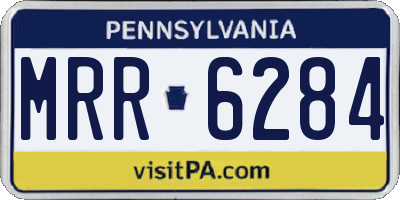 PA license plate MRR6284