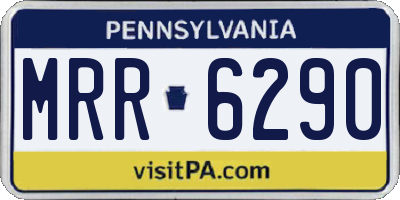 PA license plate MRR6290