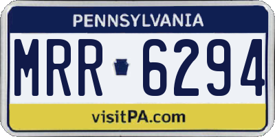 PA license plate MRR6294