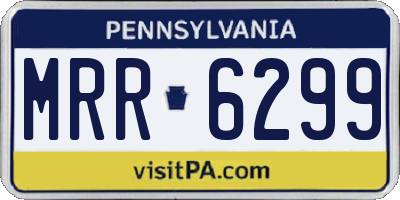 PA license plate MRR6299