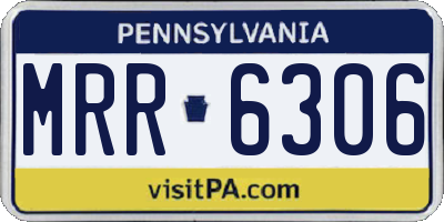 PA license plate MRR6306