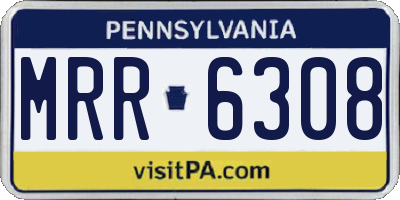 PA license plate MRR6308