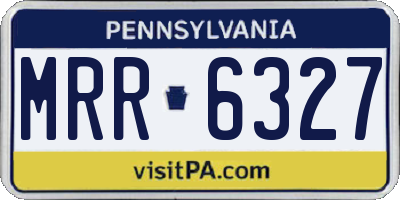 PA license plate MRR6327