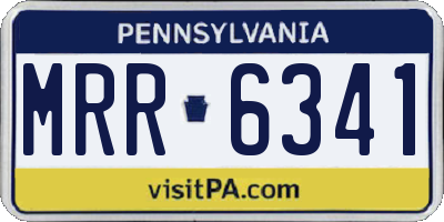 PA license plate MRR6341