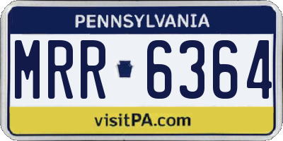 PA license plate MRR6364