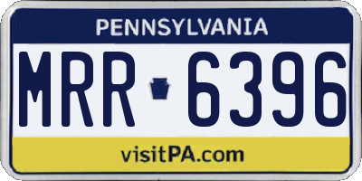 PA license plate MRR6396
