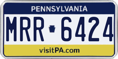 PA license plate MRR6424