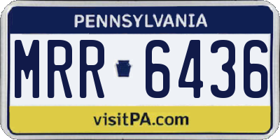 PA license plate MRR6436