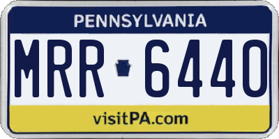 PA license plate MRR6440