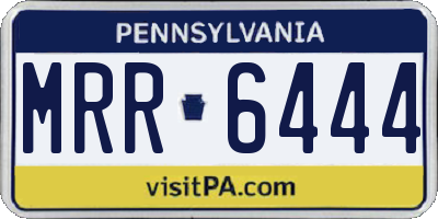 PA license plate MRR6444