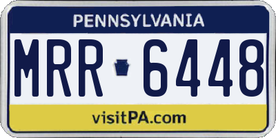 PA license plate MRR6448