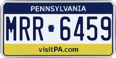 PA license plate MRR6459