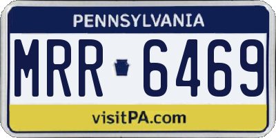 PA license plate MRR6469