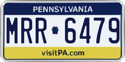 PA license plate MRR6479