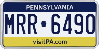 PA license plate MRR6490