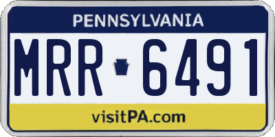 PA license plate MRR6491