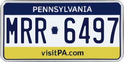PA license plate MRR6497