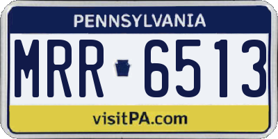 PA license plate MRR6513