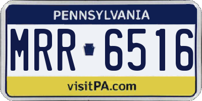 PA license plate MRR6516