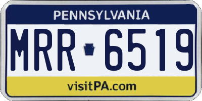 PA license plate MRR6519