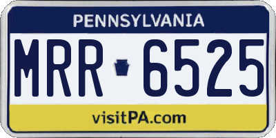 PA license plate MRR6525