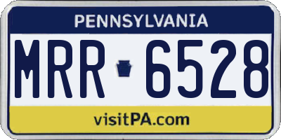 PA license plate MRR6528