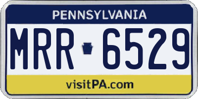 PA license plate MRR6529