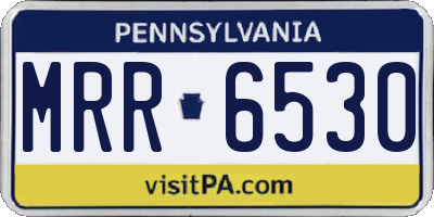 PA license plate MRR6530