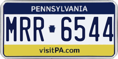 PA license plate MRR6544