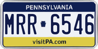 PA license plate MRR6546