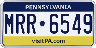 PA license plate MRR6549