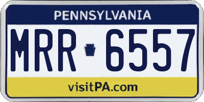 PA license plate MRR6557