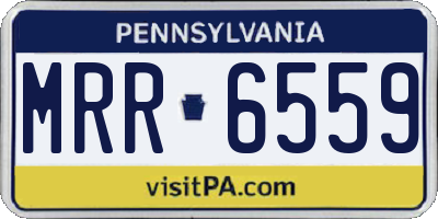 PA license plate MRR6559
