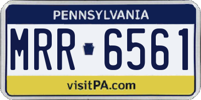 PA license plate MRR6561