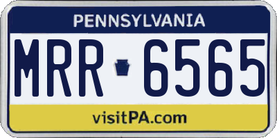 PA license plate MRR6565