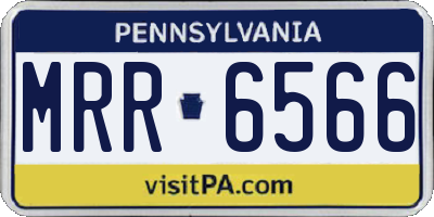 PA license plate MRR6566