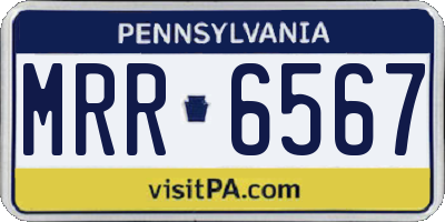 PA license plate MRR6567