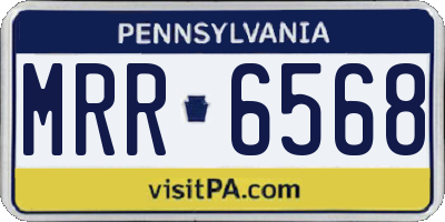 PA license plate MRR6568