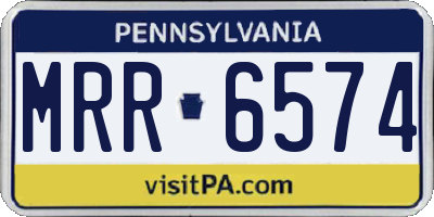 PA license plate MRR6574