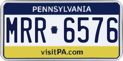 PA license plate MRR6576