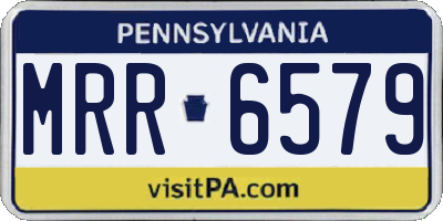 PA license plate MRR6579