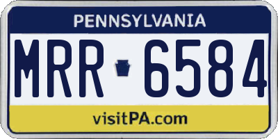 PA license plate MRR6584