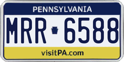 PA license plate MRR6588