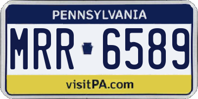 PA license plate MRR6589