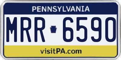 PA license plate MRR6590