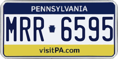 PA license plate MRR6595