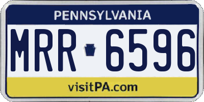 PA license plate MRR6596