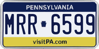 PA license plate MRR6599