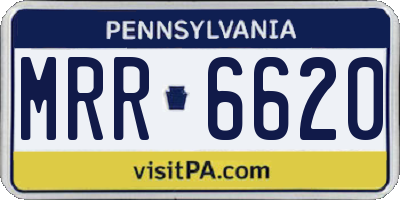 PA license plate MRR6620