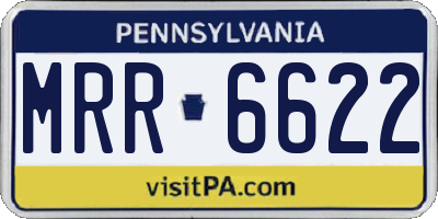 PA license plate MRR6622